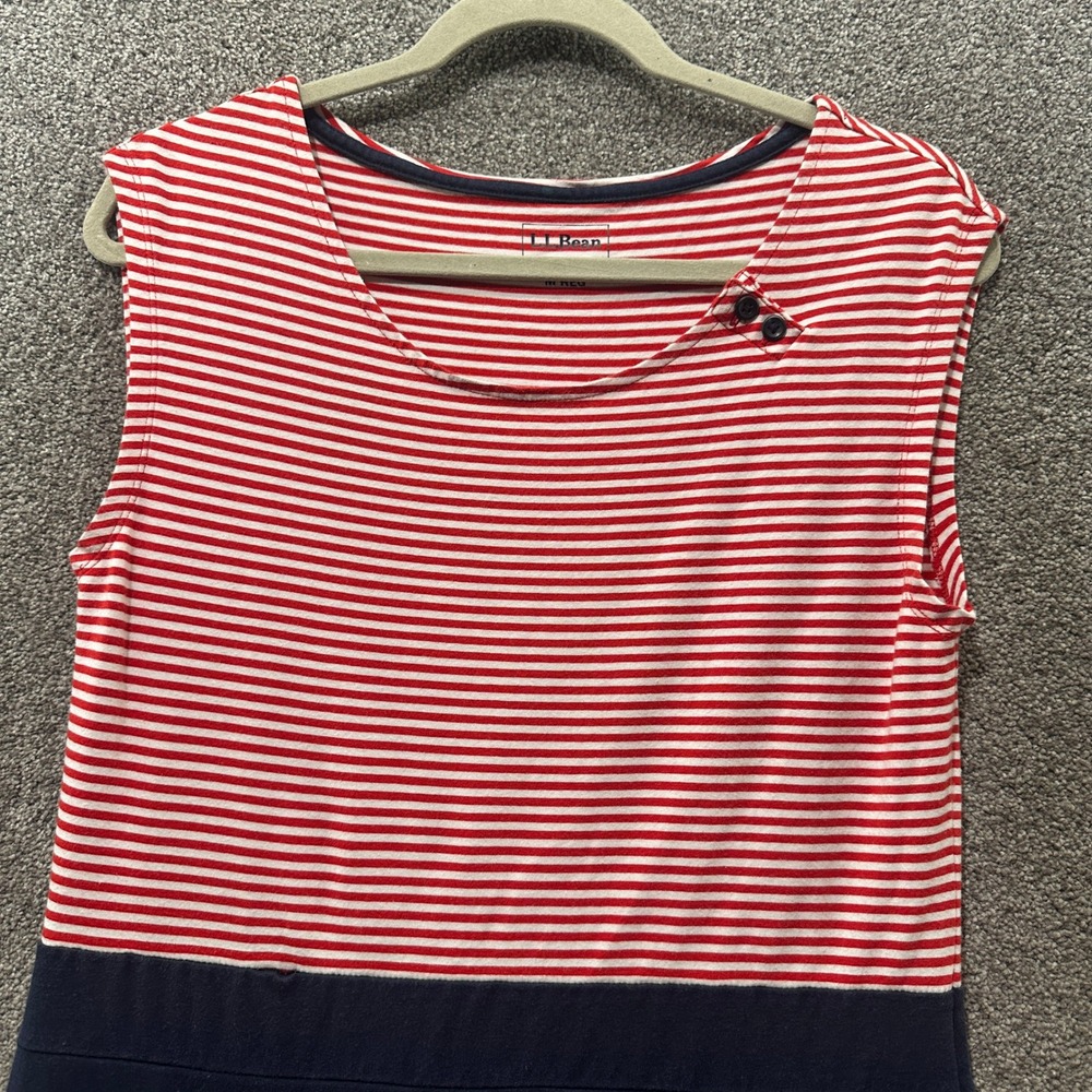 LL Bean Tradewinds Sailor Dress Women Medium Fit & Flare Nautical Coastal Preppy - Picture 7 of 11